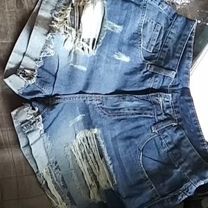 Denim shorts